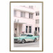 Plakat Styl retro - słoneczna ulica w różowym blasku i samochód 144343 additionalThumb 33