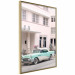 Plakat Styl retro - słoneczna ulica w różowym blasku i samochód 144343 additionalThumb 6