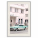 Plakat Styl retro - słoneczna ulica w różowym blasku i samochód 144343 additionalThumb 45