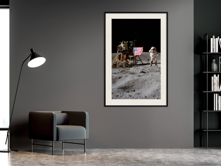 Wall Poster Moon Landing - Photo of the Ship, Astronaut and Flag in Space 146243 additionalImage 20
