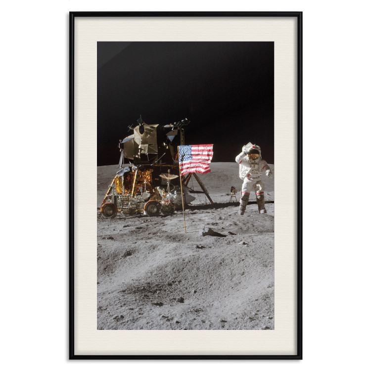 Wall Poster Moon Landing - Photo of the Ship, Astronaut and Flag in Space 146243 additionalImage 24