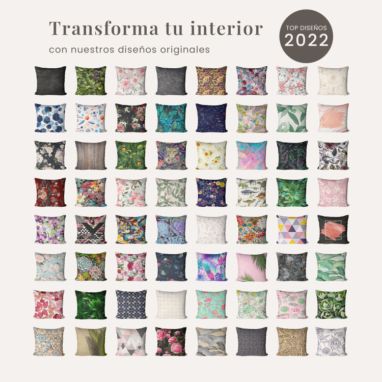 Cojín de microfibra Blue and purple stripes - vertical motif composition microfibre cushions 146743 additionalImage 5