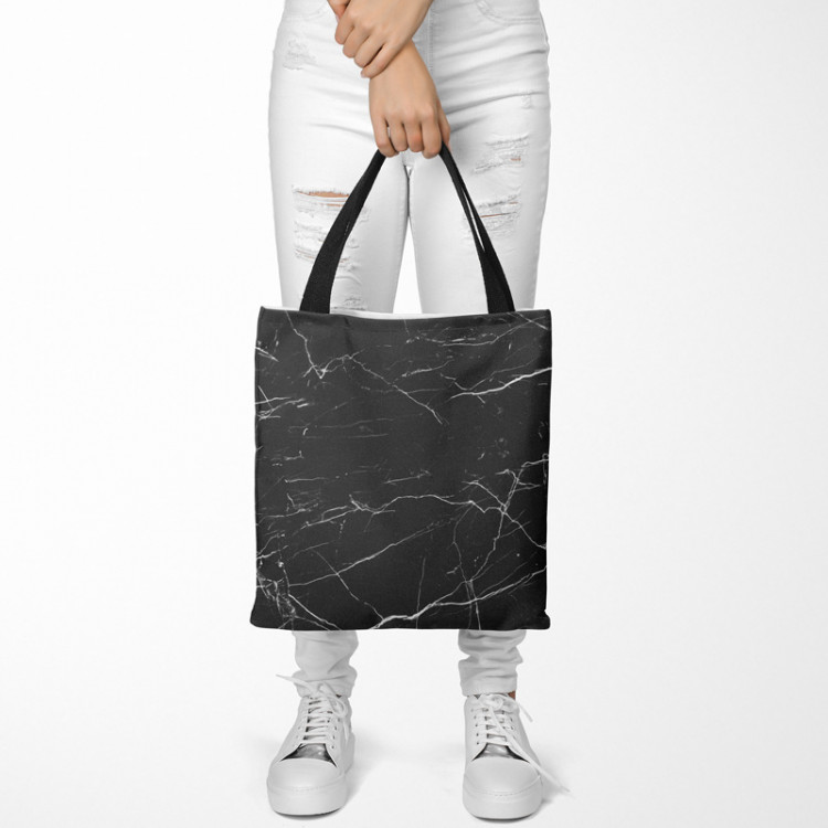 Bolsa de mujer Scratches on marble - a graphite pattern imitating the stone surface 147543 additionalImage 2