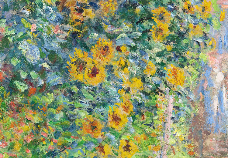 Tableau rond Claude Monet’s Garden at Vétheuil - Farmhouse With Sunflowers 148743 additionalImage 4