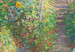 Rund tavla Claude Monet’s Garden at Vétheuil - Farmhouse With Sunflowers 148743 additionalThumb 3