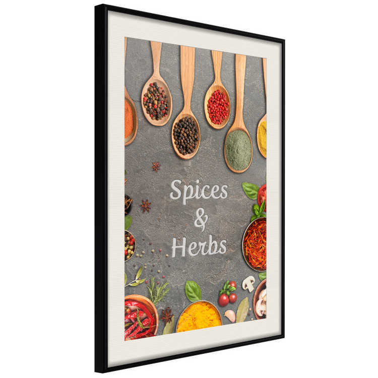 Poster Culinary Essentials - Colorful Composition of Herbs and Vegetables on a Stone Slab 149243 additionalImage 9