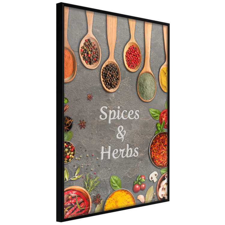 Poster Culinary Essentials - Colorful Composition of Herbs and Vegetables on a Stone Slab 149243 additionalImage 6