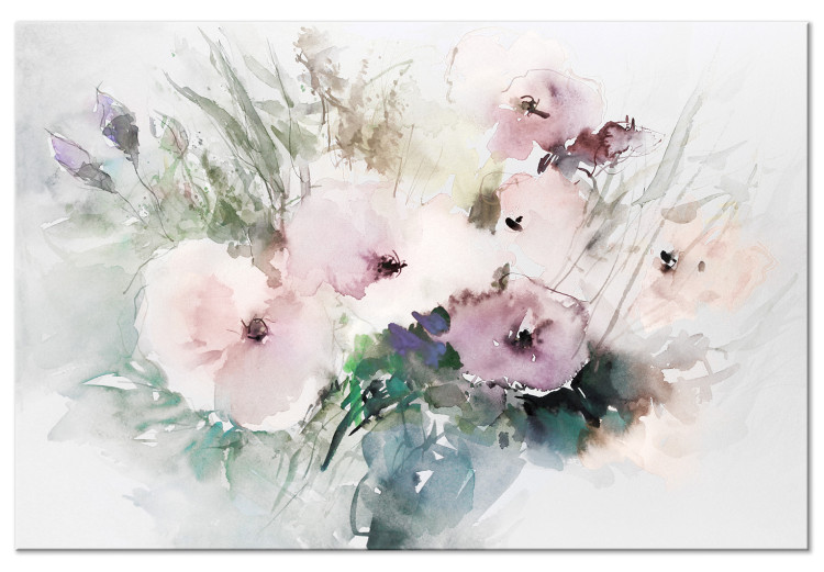 Acrylic Print Bouquet of Flowers - A Floral Composition Painted With Watercolor [Glass] 150843 additionalImage 2