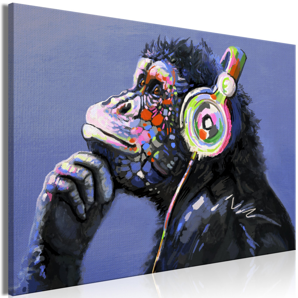 Schilderij Musical Monkey [Large Format]