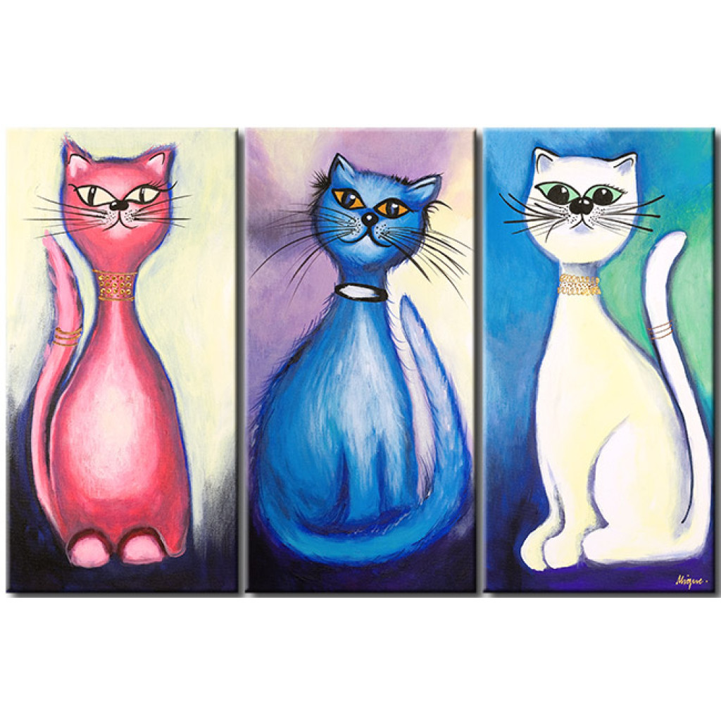 Schilderij  Katten: Verhalen Van Katten