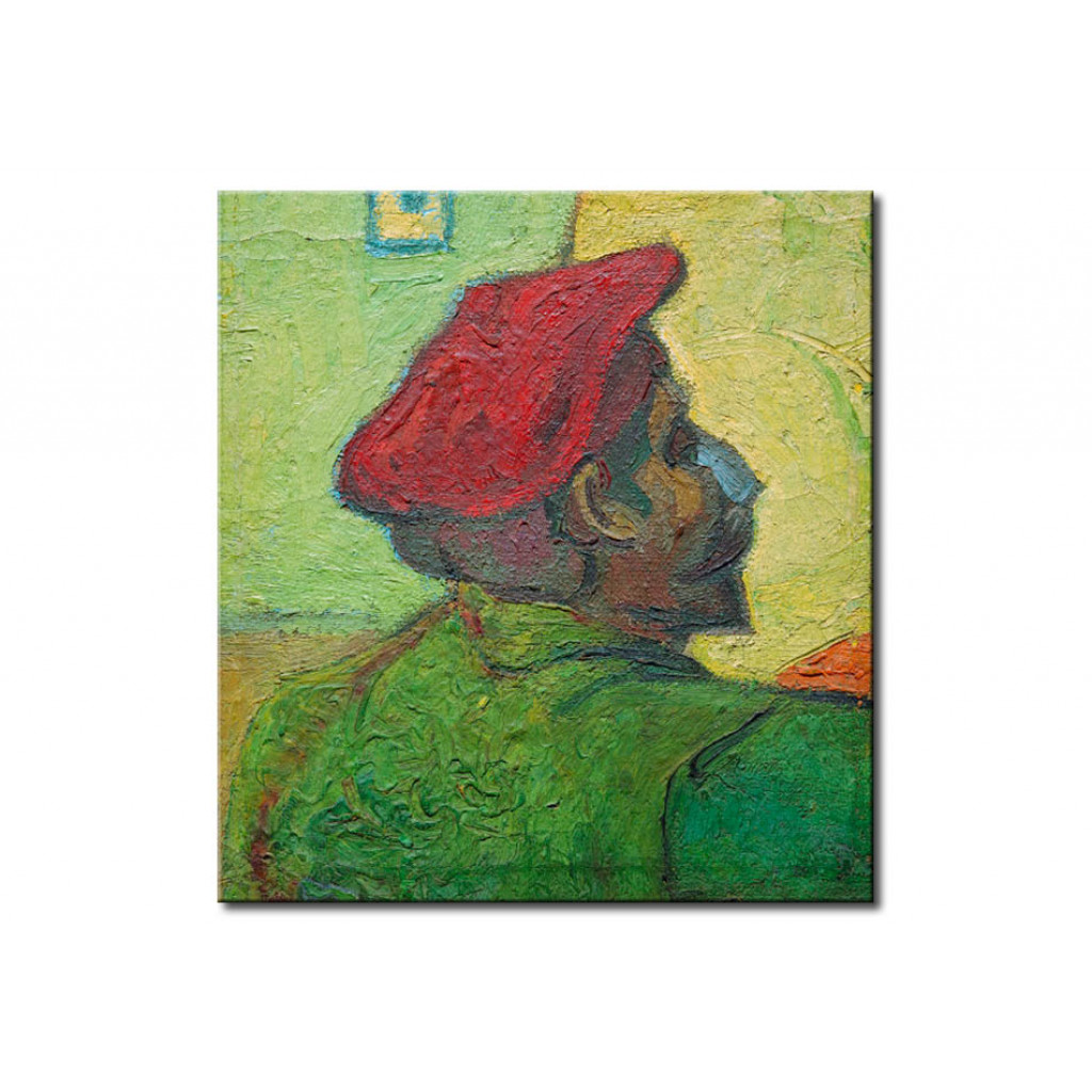 Målning Paul Gauguin (Man With Red Hat)