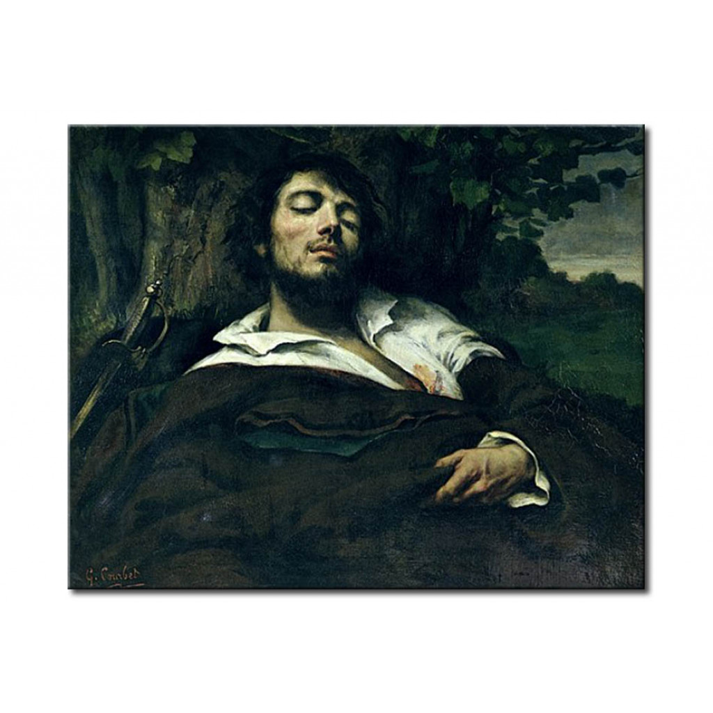 Schilderij  Gustave Courbet: The Wounded Man (oil On Canvas)