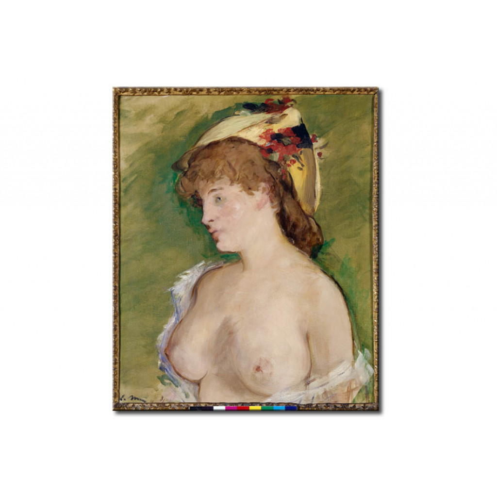 Schilderij  Edouard Manet: La Blonde Aux Seins Nus
