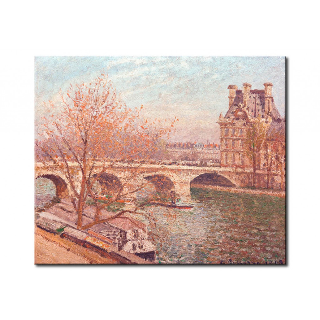 Schilderij  Camille Pissarro: Le Pont Royal Et Le Pavillon De Flore