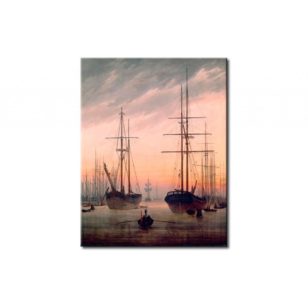 Schilderij  Caspar David Friedrich: View Of A Harbour