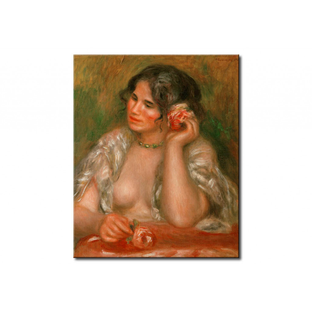 Schilderij  Pierre-Auguste Renoir: Gabrielle A La Rose