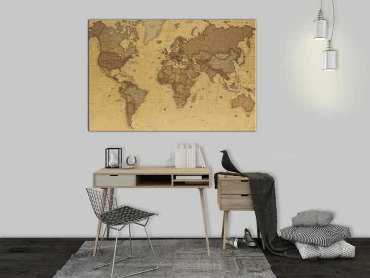 Ozdobna tablica korkowa Starożytna mapa świata [Mapa korkowa] 95943 additionalImage 4