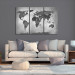Canvas Print Map on Concrete (3 Parts) 107253 additionalThumb 3