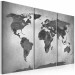 Canvas Print Map on Concrete (3 Parts) 107253 additionalThumb 2