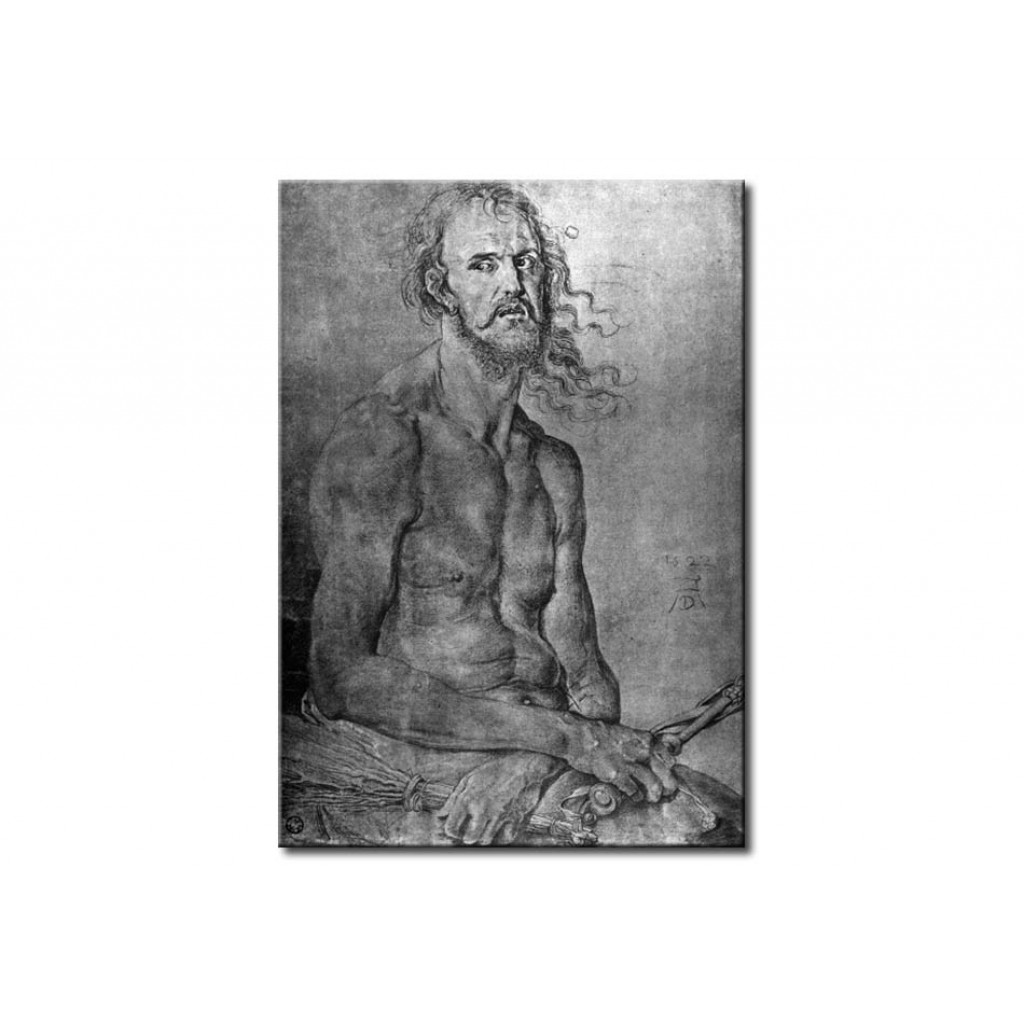 Schilderij  Albrecht Dürer: Seated Man Of Sorrows