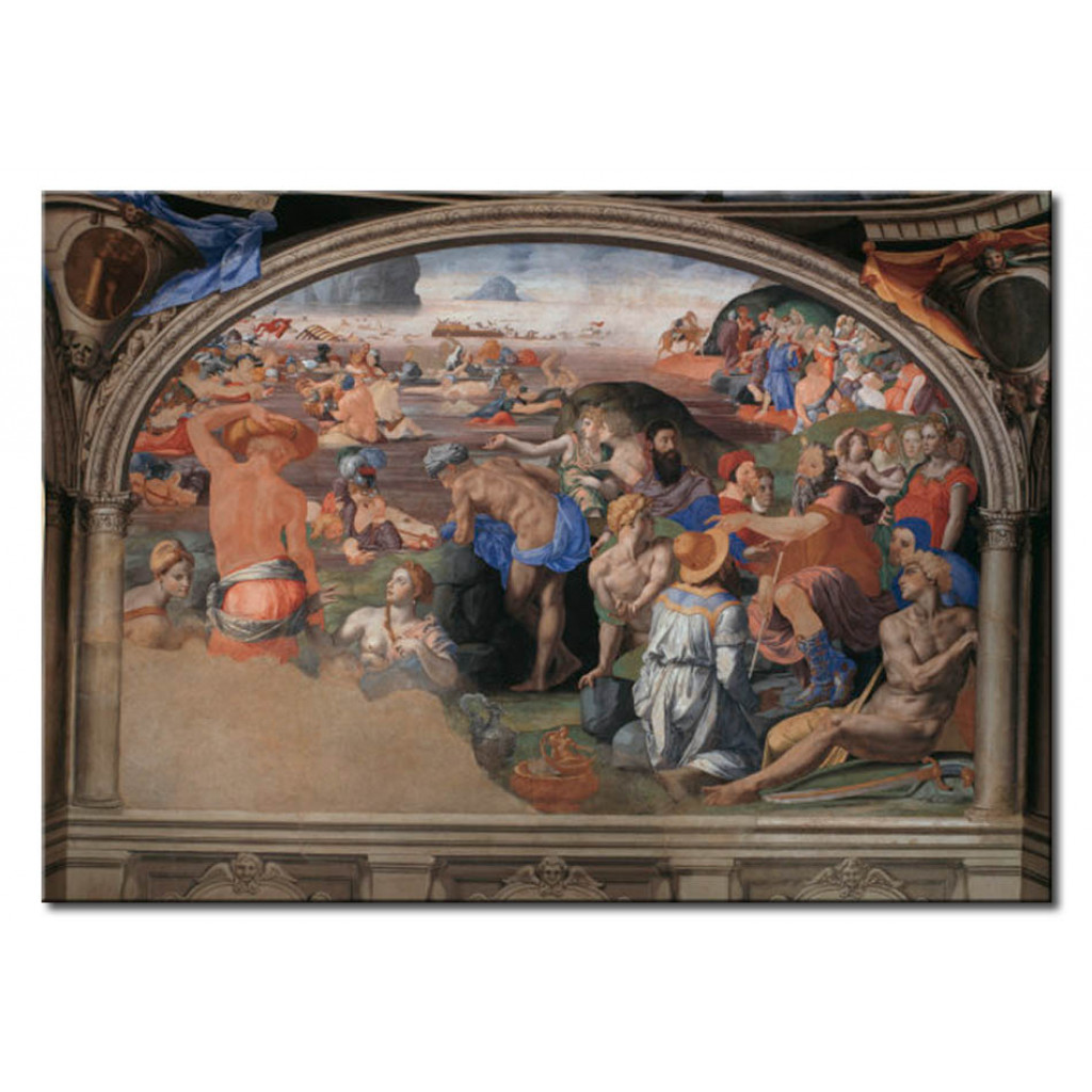 Schilderij  Agnolo Bronzino: The Journey Through The Red Sea