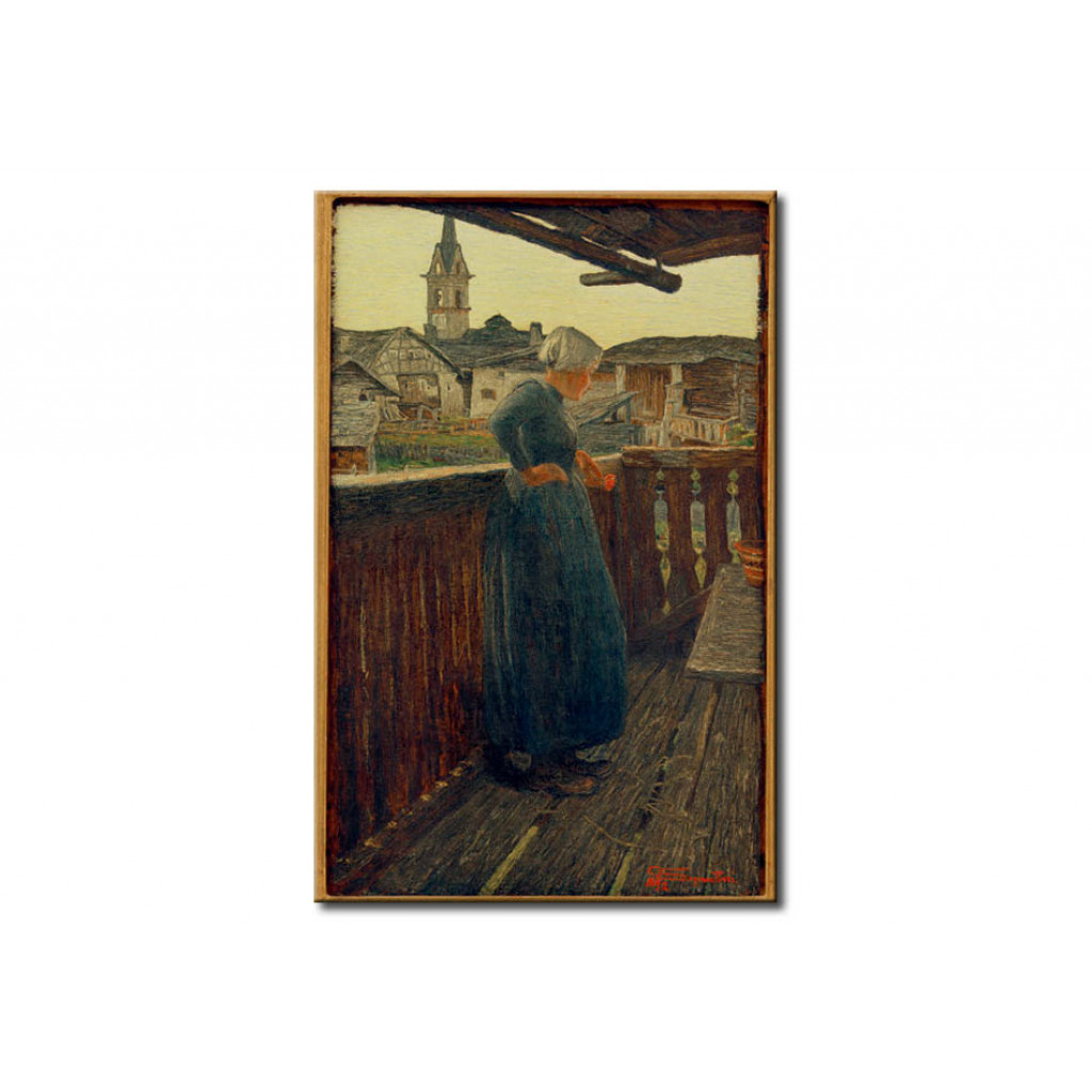 Schilderij  Giovanni Segantini: Sul Balcone (Auf Dem Balkon)