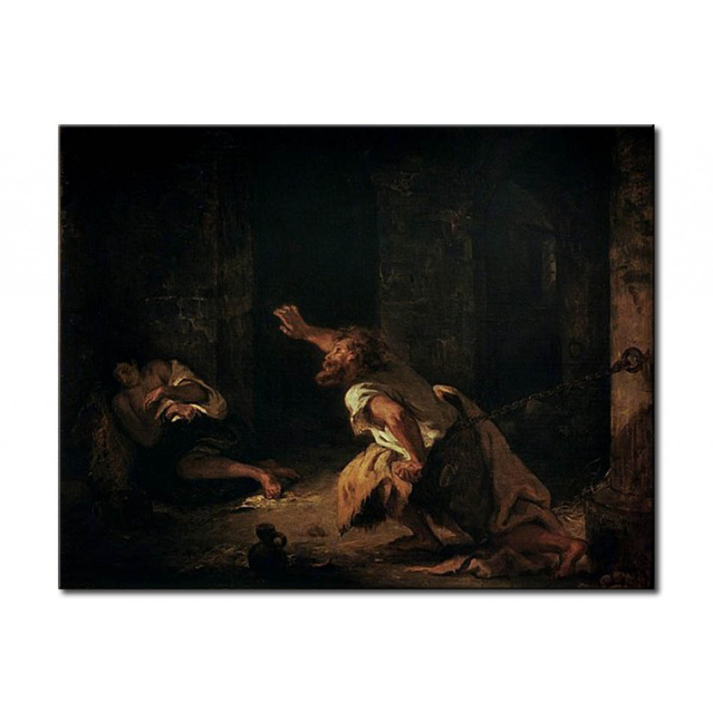 Schilderij  Eugène Delacroix: The Prisoner Of Chillon