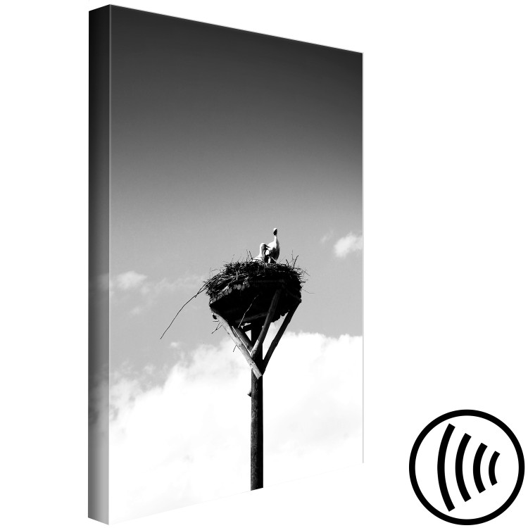 Quadro moderno Orizzonti genitoriali - foto in bianco e nero con uccelli e cielo 122353 additionalImage 6
