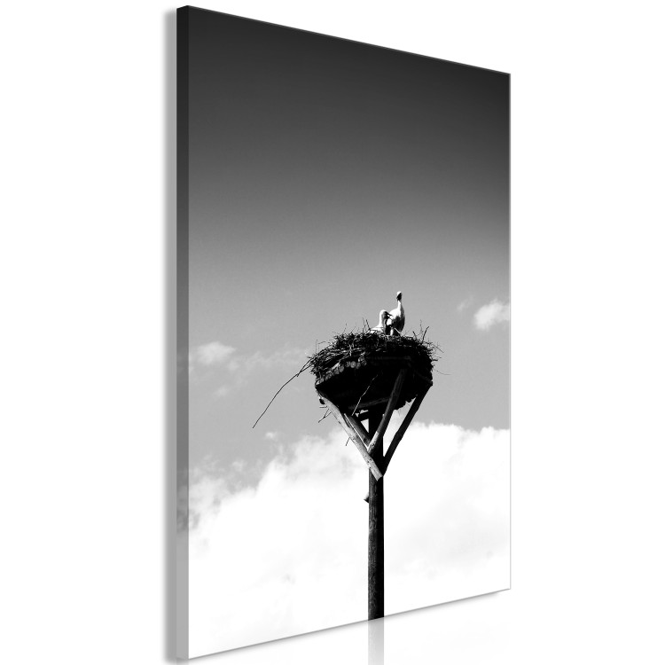 Quadro moderno Orizzonti genitoriali - foto in bianco e nero con uccelli e cielo 122353 additionalImage 2