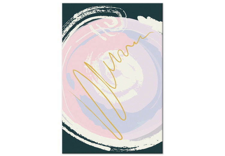 Quadro su tela Orbita pastello - illustrazione colorata astratta in stile pittorico