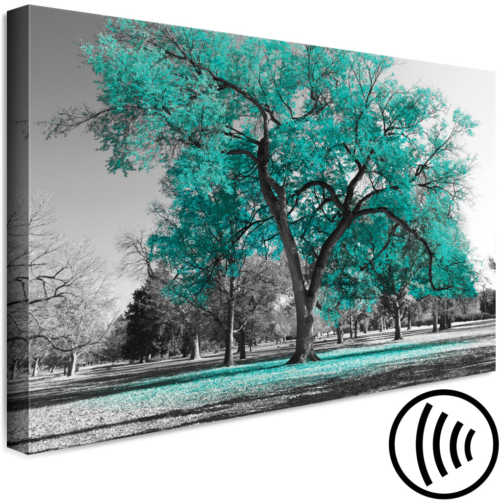 Pintura Autumn In The Park (1 Part) Wide Turquoise
