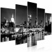 Canvas Print London Lights (5 Parts) Wide Black and White 123653 additionalThumb 2