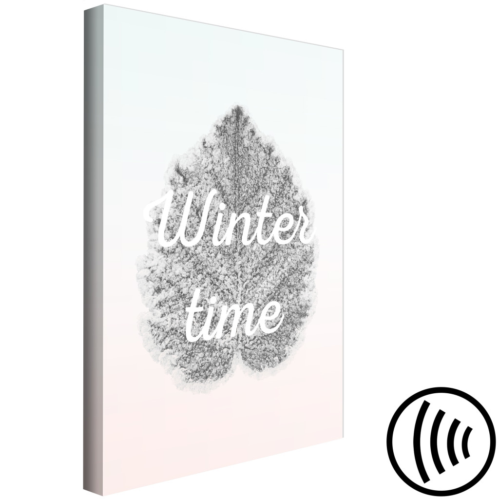 Schilderij  Met Inscripties: Winter Time (1 Part) Vertical