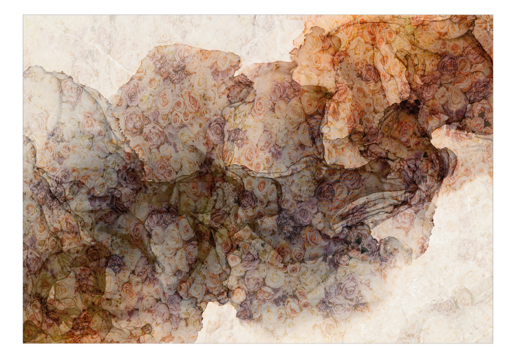 Carta da parati Nuvole di seta - piccoli motivi con rose disposte in nuvole astratte 138053 additionalImage 1