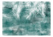 Fototapeta Białe liście palmy na turkusowym tle – abstrakcja inspirowana naturą 138553 additionalThumb 1