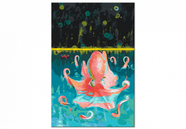 Paint by number Pink Girl - Octopus during the Morning Bath in the Emerald Ocean 146553 additionalImage 6