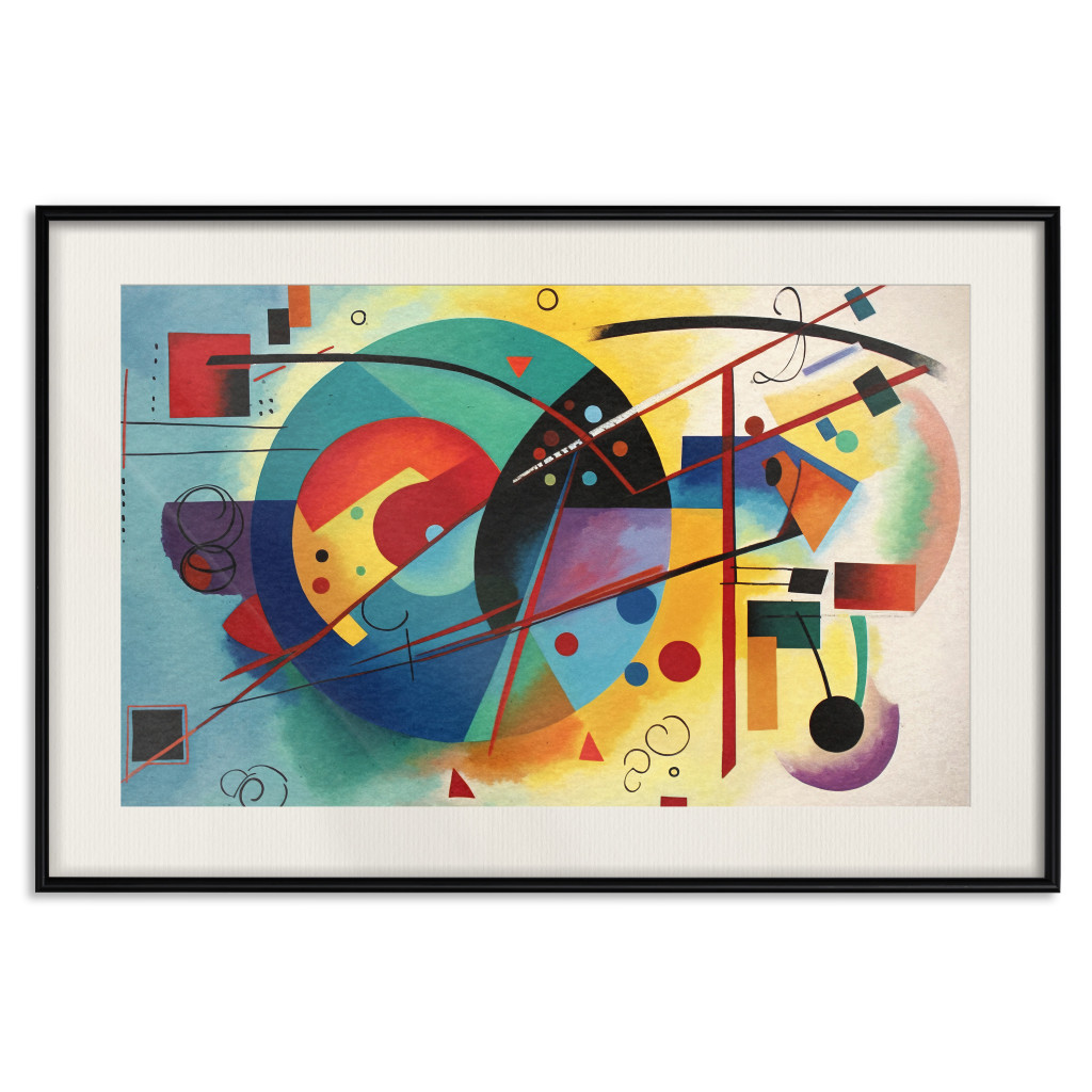 Muur Posters Painterly Abstraction - A Composition Inspired By Kandinsky’s Work