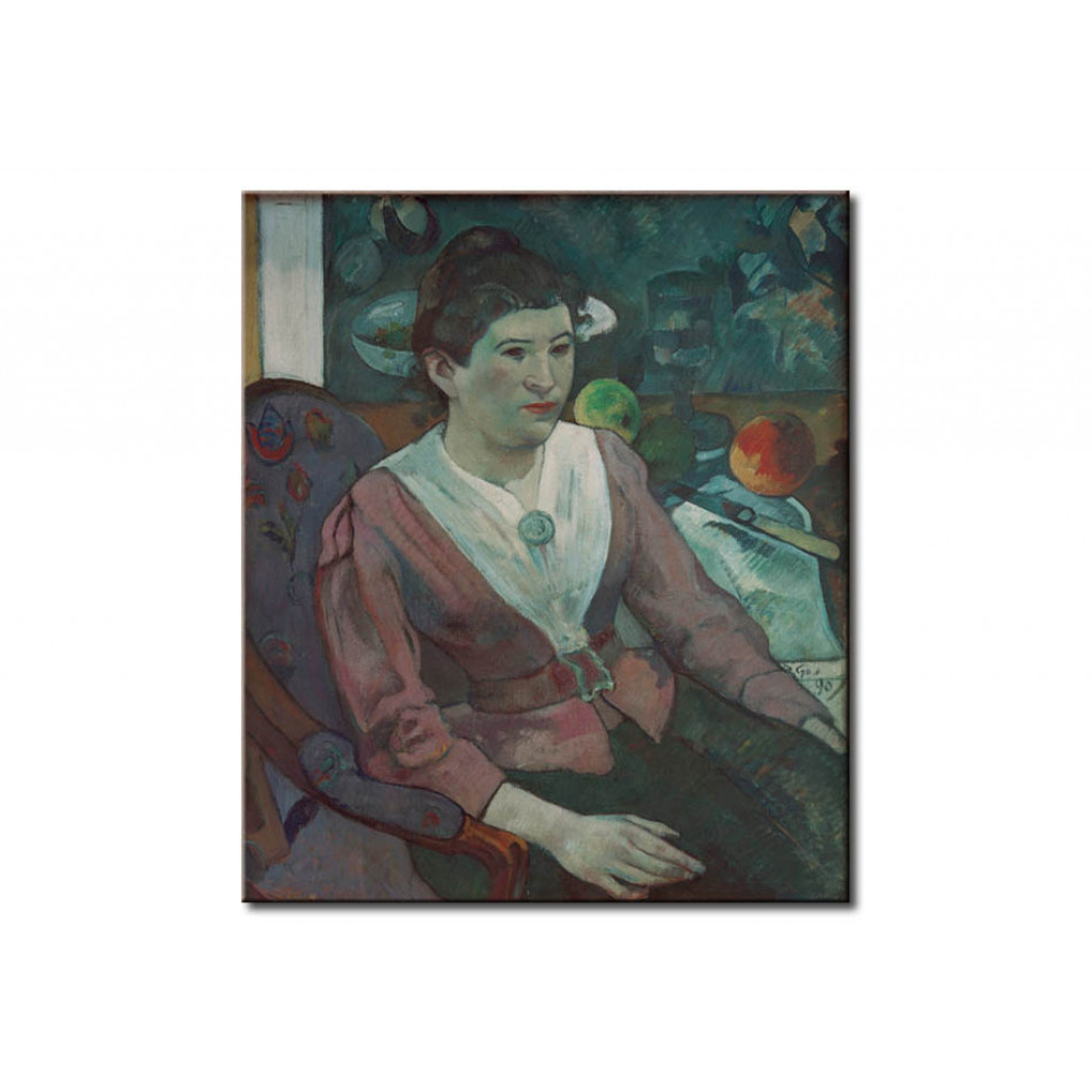 Reprodukcja Obrazu Portrait De Femme à La Nature Morte De Cézanne-Marie Derrien à La Nature Morte De Cézanne