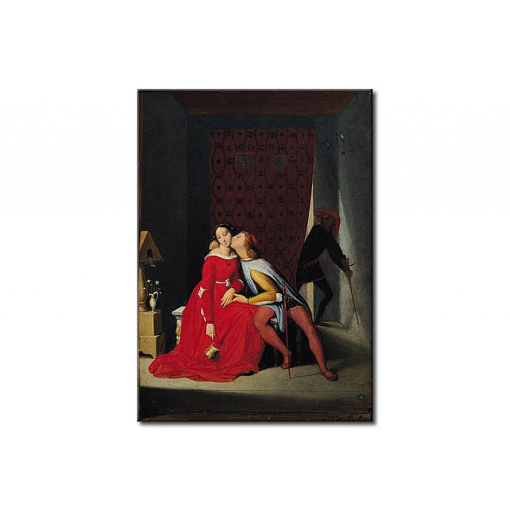 Schilderij  Jean-Auguste-Dominique Ingres: Gianciotto Discovers Paolo And Francesca