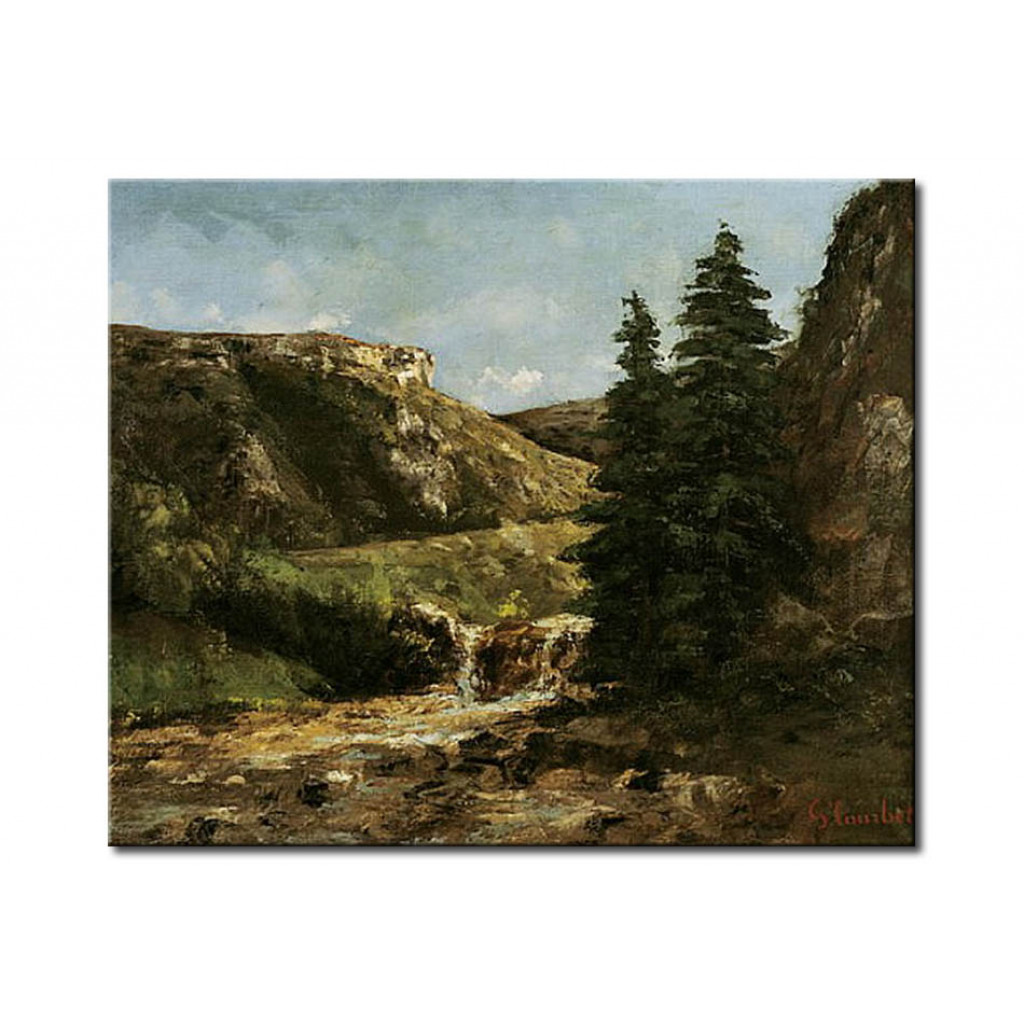 Schilderij  Gustave Courbet: Landscape Near Ornans