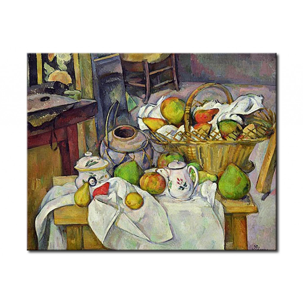 Schilderij  Paul Cézanne: Still Life With Basket