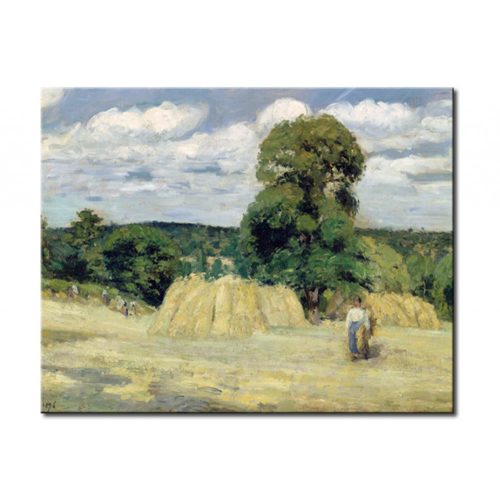 Schilderij  Camille Pissarro: La Moisson-La Moisson A Montfoucault, Mayenne