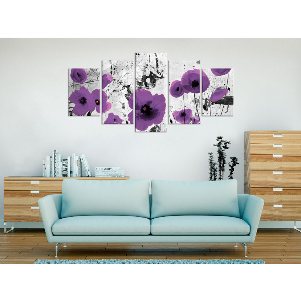 Schilderij  Florale Motieven: Purple Dissonance