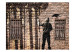 Fototapeta Miejska dżungla - mural artystyczny z sylwetką człowieka i naturą 60553 additionalThumb 1