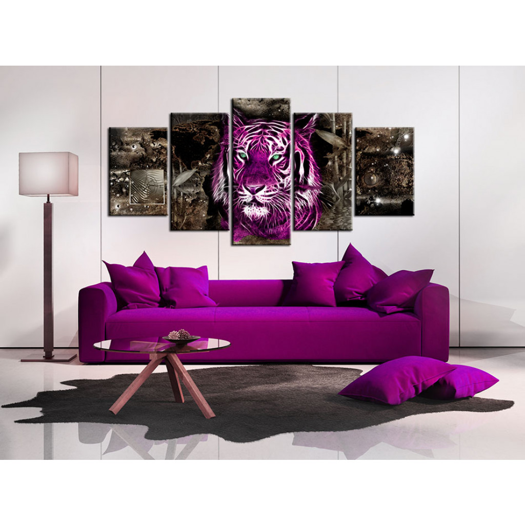Schilderij  Katten: Purple King