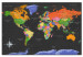 Ozdobna tablica korkowa Mapa świata: Ciemna głębia [Mapa korkowa] 95953 additionalThumb 2