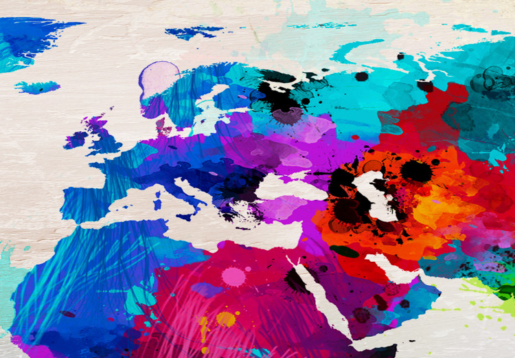 Leinwandbild World Map: Finesse of Colours 97453 additionalImage 5