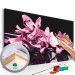 Cuadro para pintar por números Orquídea rosa (fondo negro) 107163