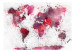 Mural de parede World Map: Red Watercolors 107563 additionalThumb 1
