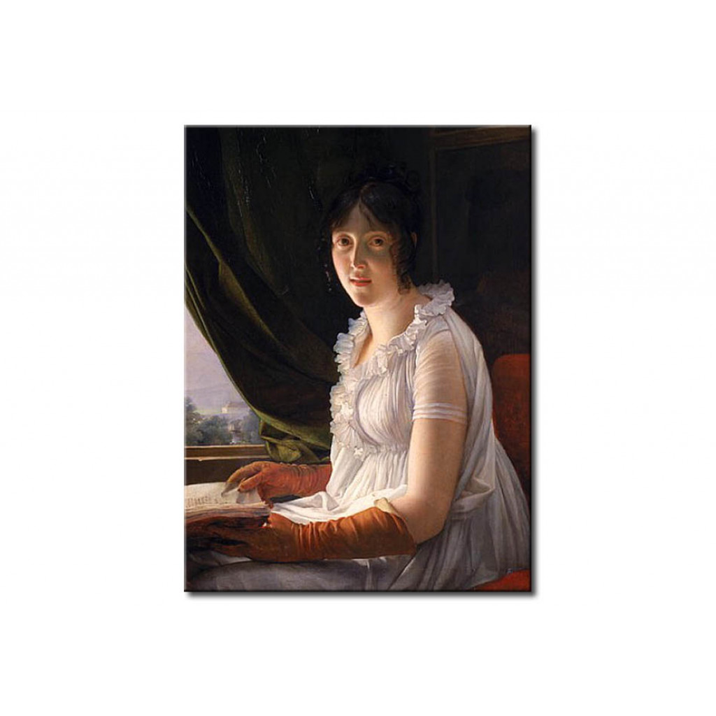 Cópia Impressa Do Quadro Seated Portrait Of Marie-Philippe-Claude Walbonne
